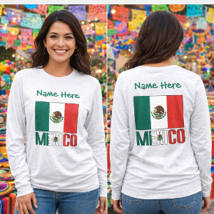 Camiseta Bandera de México Personalizada