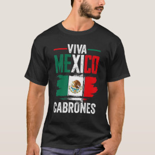 Camiseta Bandera De México Viva México Cabrones Día Mexican