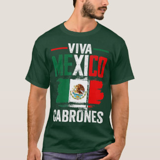 Camiseta Bandera De México Viva México Cabrones Día Mexican