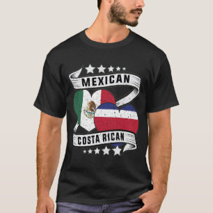 Camiseta Bandera De México Y Costa Rica