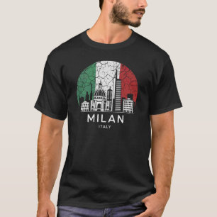Camiseta Bandera de Milán City Italia