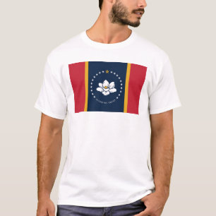 Camiseta Bandera de Mississippi - Nueva bandera de Magnolia
