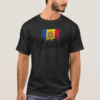 Camiseta Bandera de Moldavia Corazón del Orgullo Moldavo