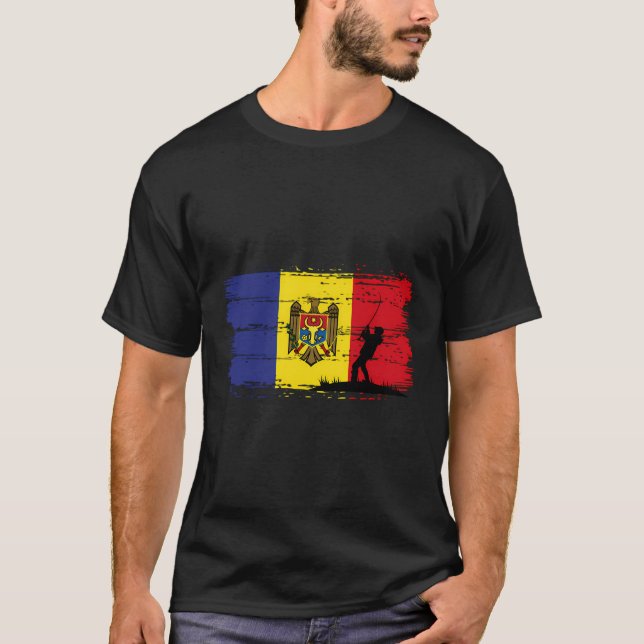 Camiseta Bandera de Moldavia Pesca Moldavia (Anverso)