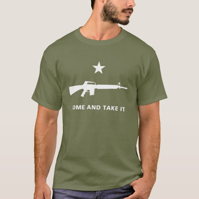 CAMISETA BANDERA DE MOLON LABE M16 GONZALES (Anverso)