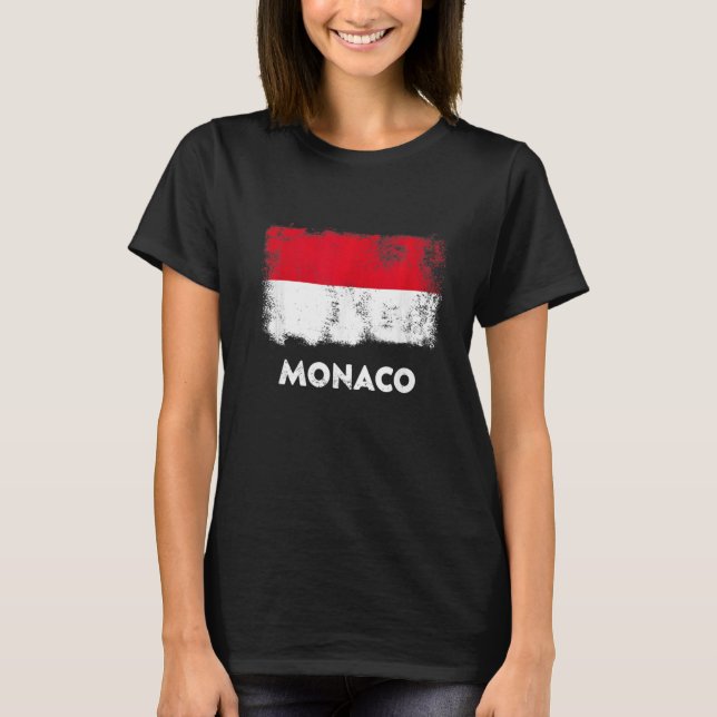 Camiseta Bandera de Mónaco (Anverso)