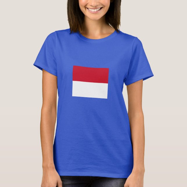 Camiseta Bandera de Mónaco (Anverso)