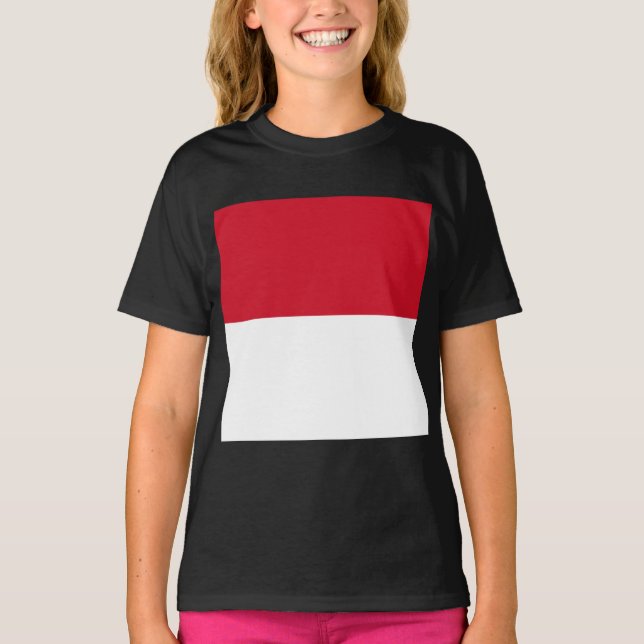 Camiseta Bandera de Mónaco (Anverso)