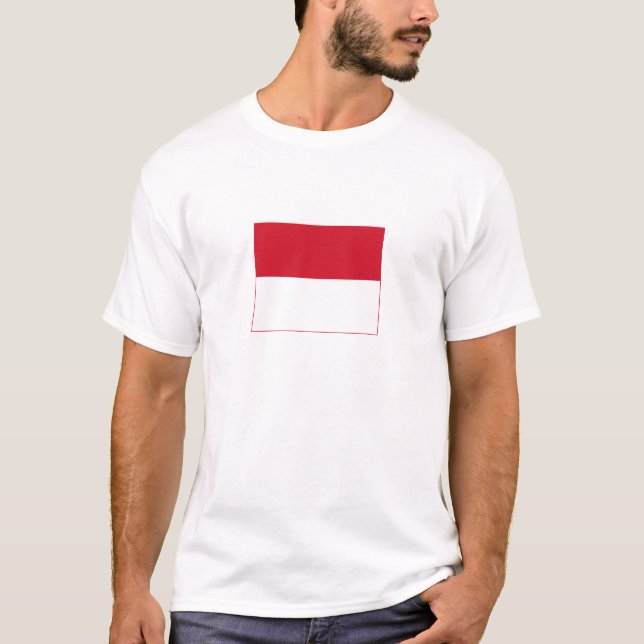 Camiseta Bandera de Mónaco (Anverso)