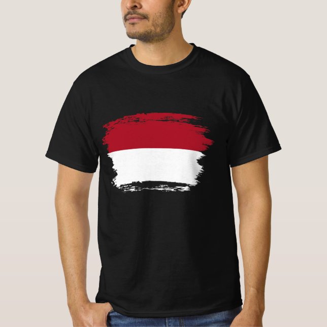 Camiseta Bandera de Mónaco (Anverso)