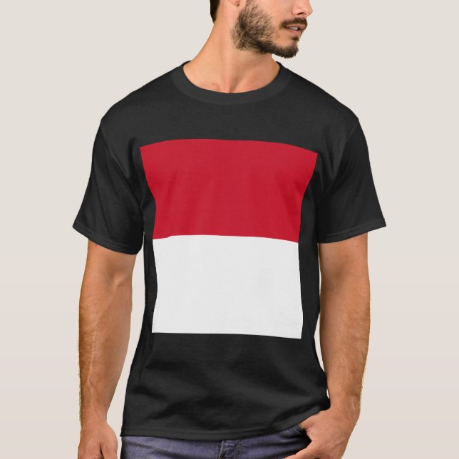 Camiseta Bandera de Mónaco (Anverso)