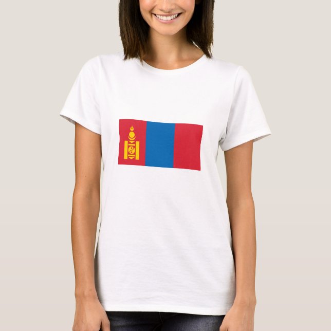 Camiseta Bandera de Mongolia (Anverso)