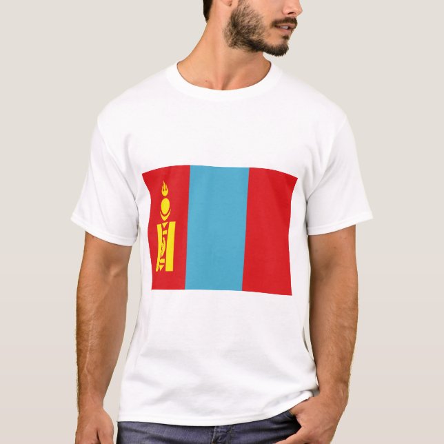 Camiseta Bandera de Mongolia (Anverso)