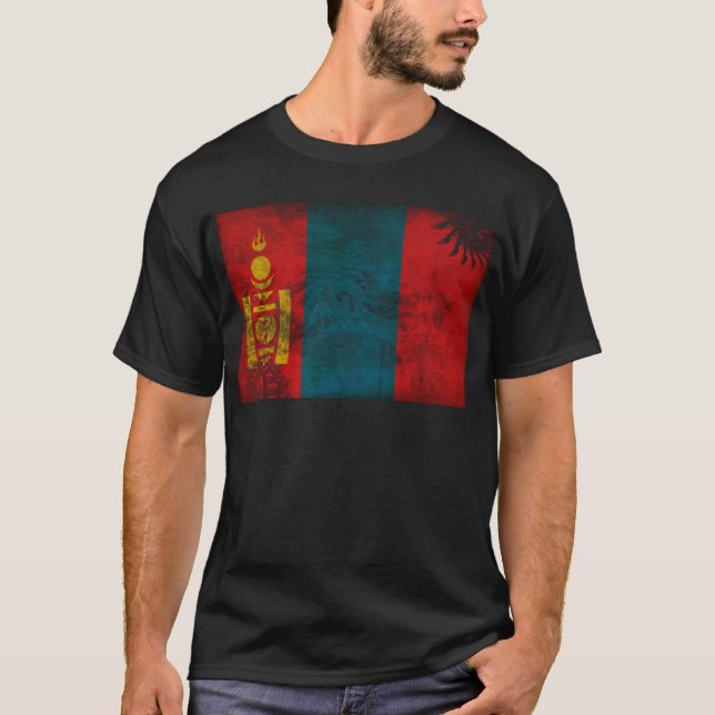 Camiseta Bandera de Mongolia (Anverso)