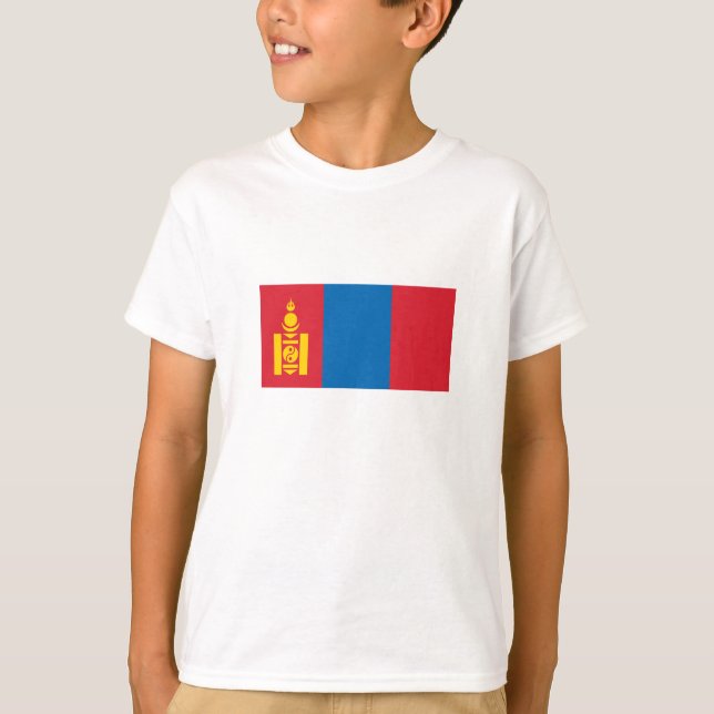 Camiseta Bandera de Mongolia (Anverso)
