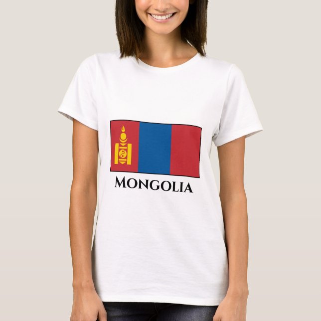 Camiseta Bandera de Mongolia (mongola) (Anverso)