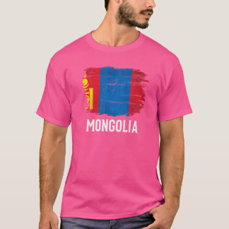 Camiseta Bandera De Mongolia Vintage Para Mongol