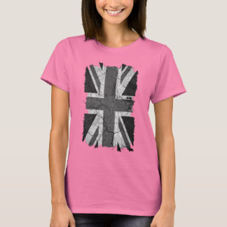 Camiseta Bandera de Monocromo Raggado Grungy (Union Jack) d