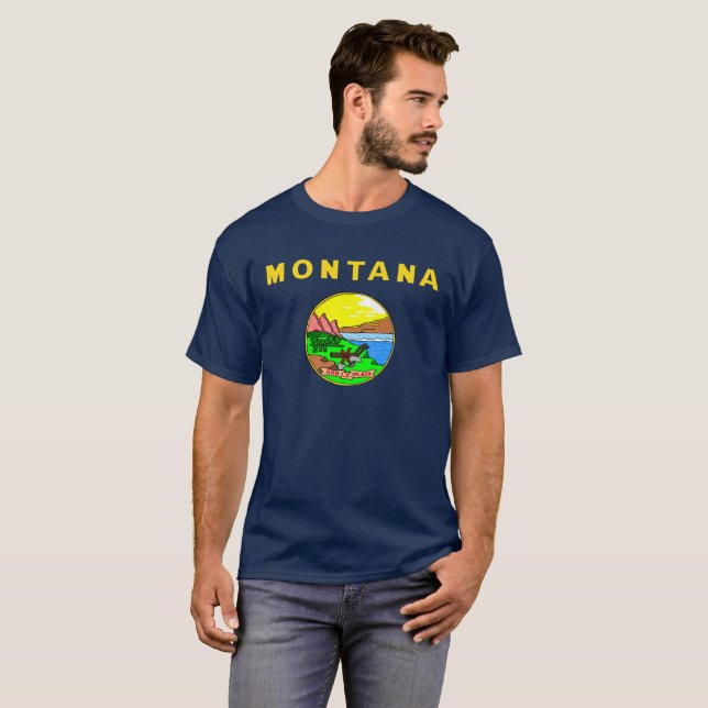 Camiseta Bandera de Montana (Anverso completo)