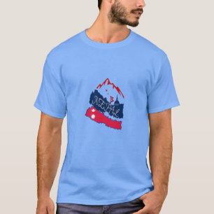Camiseta Bandera de montaña de Nepal