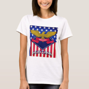 Camiseta Bandera de Montana USA