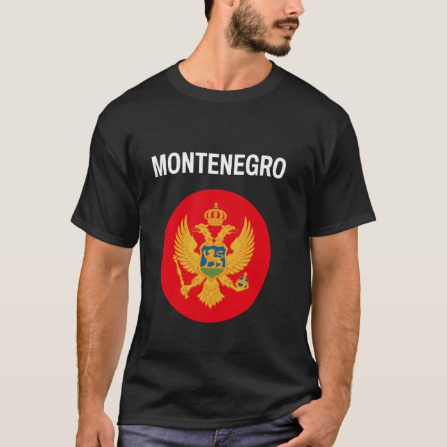 Camiseta Bandera de Montenegro Moderna (Anverso)