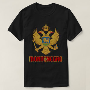 Camiseta Bandera de Montenegro y Patriótico Del Escudo De A