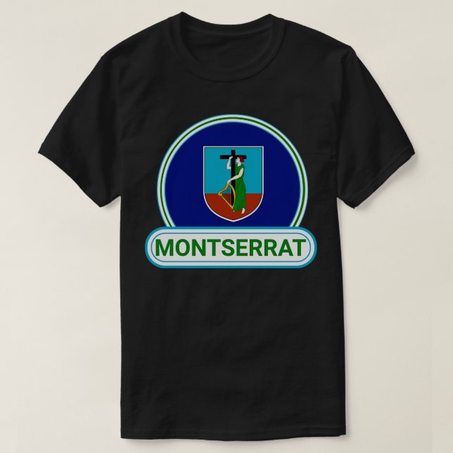 Camiseta Bandera de Montserrat (Diseño del anverso)