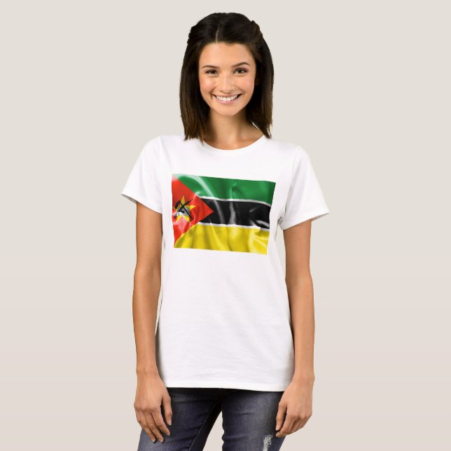 Camiseta Bandera de Mozambique (Anverso completo)