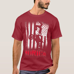 Camiseta Bandera de Murica Motocross Dirt Bike Offroad Gift