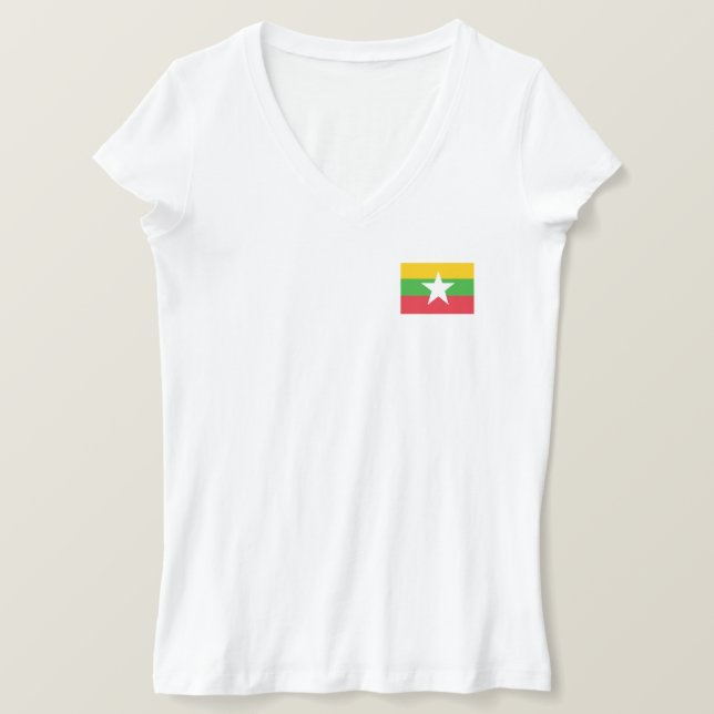 Camiseta Bandera de Myanmar (Anverso del diseño)