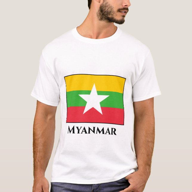 Camiseta Bandera de Myanmar (Anverso)