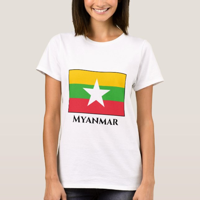 Camiseta Bandera de Myanmar (Anverso)