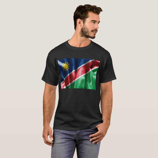 Camiseta Bandera de Namibia (Anverso completo)