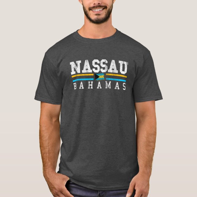 Camiseta Bandera de Nassau Bahamas vacaciones crucero en Ba (Anverso)