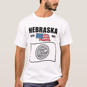 Camiseta bandera de Nebraska EE. UU.