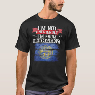 Camiseta Bandera de Nebraska No soy desagradable Soy de Neb