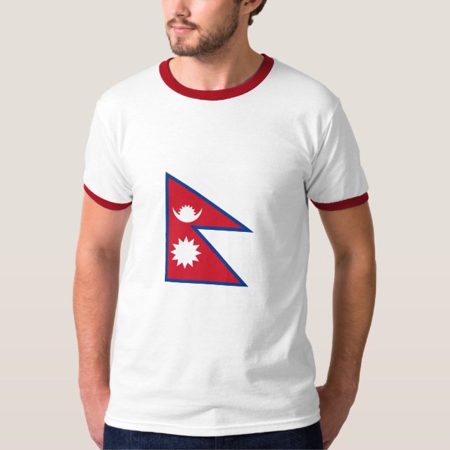Camiseta bandera de Nepal (Anverso)