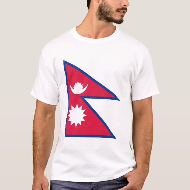 Camiseta Bandera de Nepal (Anverso)