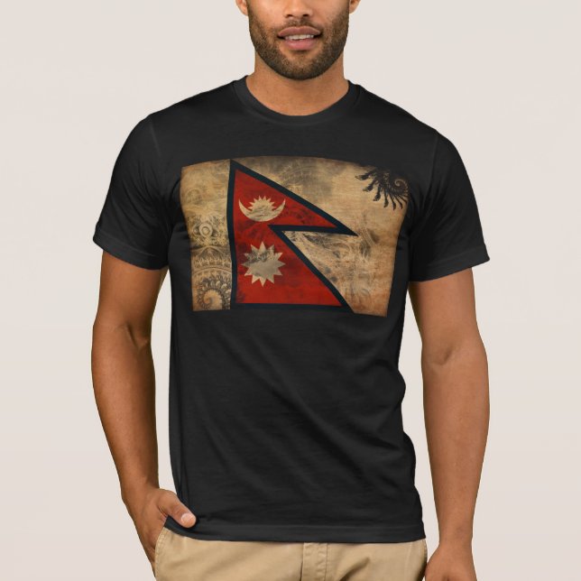 Camiseta Bandera de Nepal (Anverso)