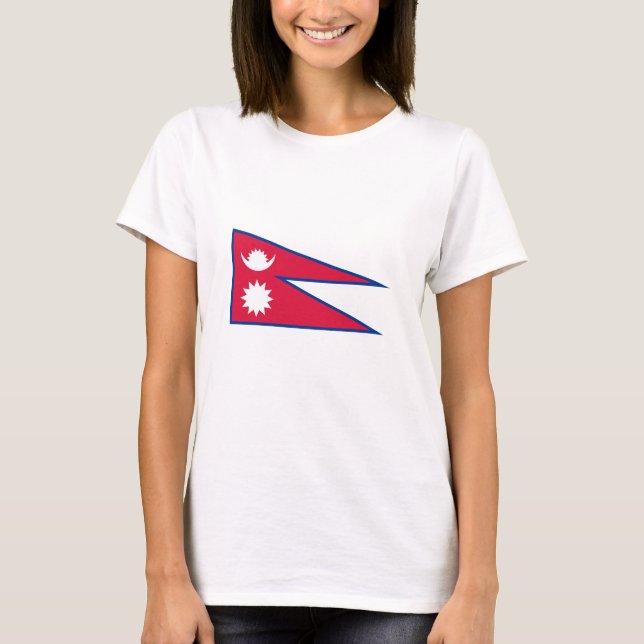Camiseta Bandera de Nepal (Anverso)