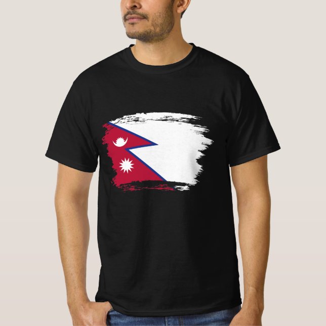 Camiseta Bandera de Nepal (Anverso)