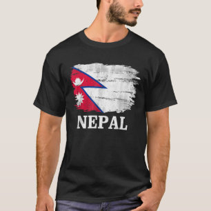 Camiseta Bandera de Nepal antigua para regalo nepalés