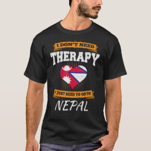 Camiseta Bandera de Nepal con bandera nepalesa de vacacione