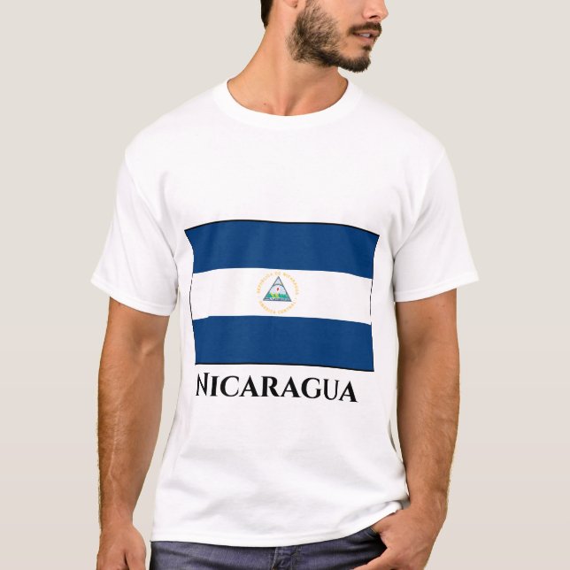 Camiseta Bandera de Nicaragua (Anverso)