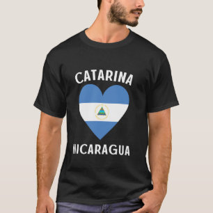 Camiseta Bandera de Nicaragua Corazón Ciudad Catarina
