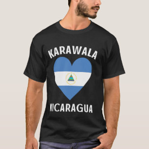 Camiseta Bandera de Nicaragua Corazón Ciudad Karawala