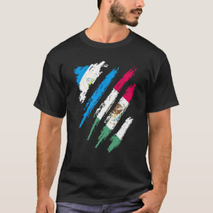 Camiseta Bandera de Nicaragua México cultivó la franja de p