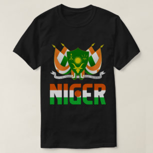 Camiseta Bandera de Níger y Escudo de Armas Patriótico
