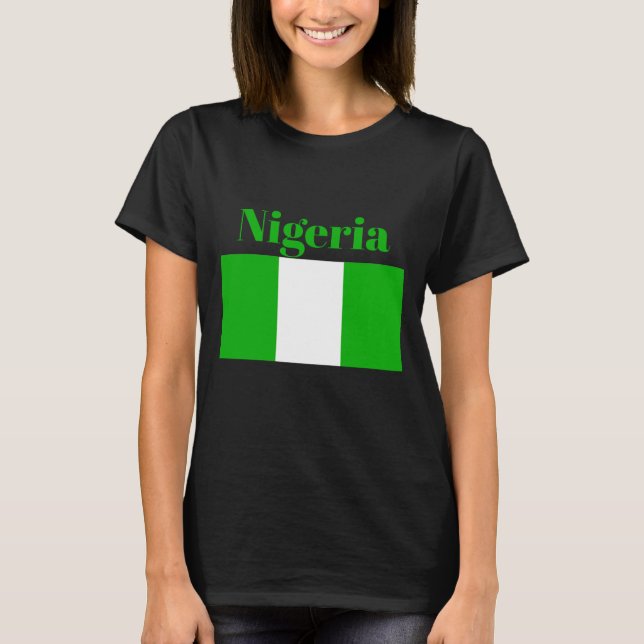Camiseta Bandera de Nigeria (Anverso)